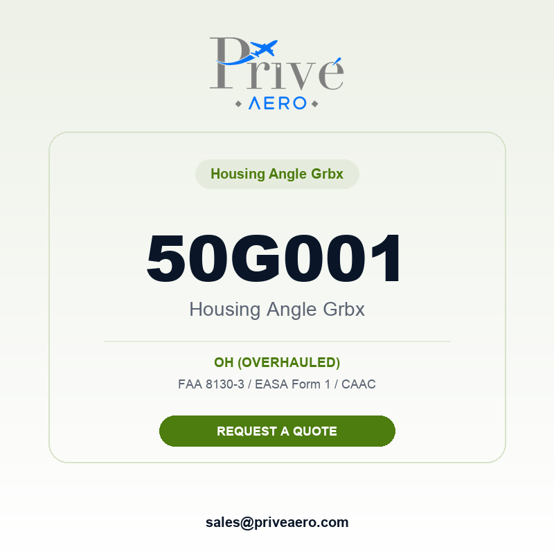 P/N 50G001 HOUSING ANGLE GRBX 50G001 HOUSING ANGLE GRBX – Privé Aero