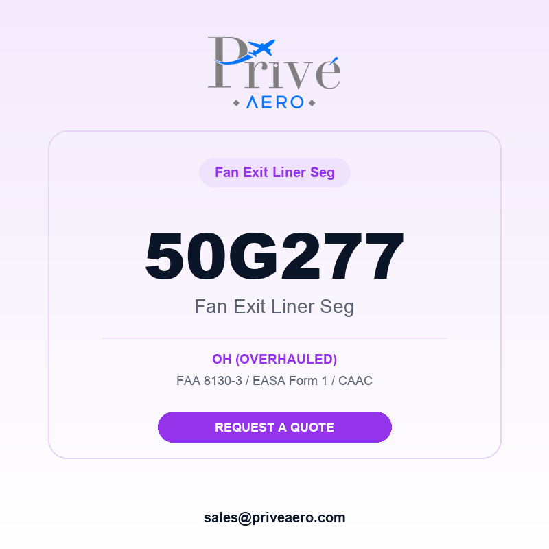 P/N 50G277 FAN EXIT LINER SEG 50G277 FAN EXIT LINER SEG – Privé Aero
