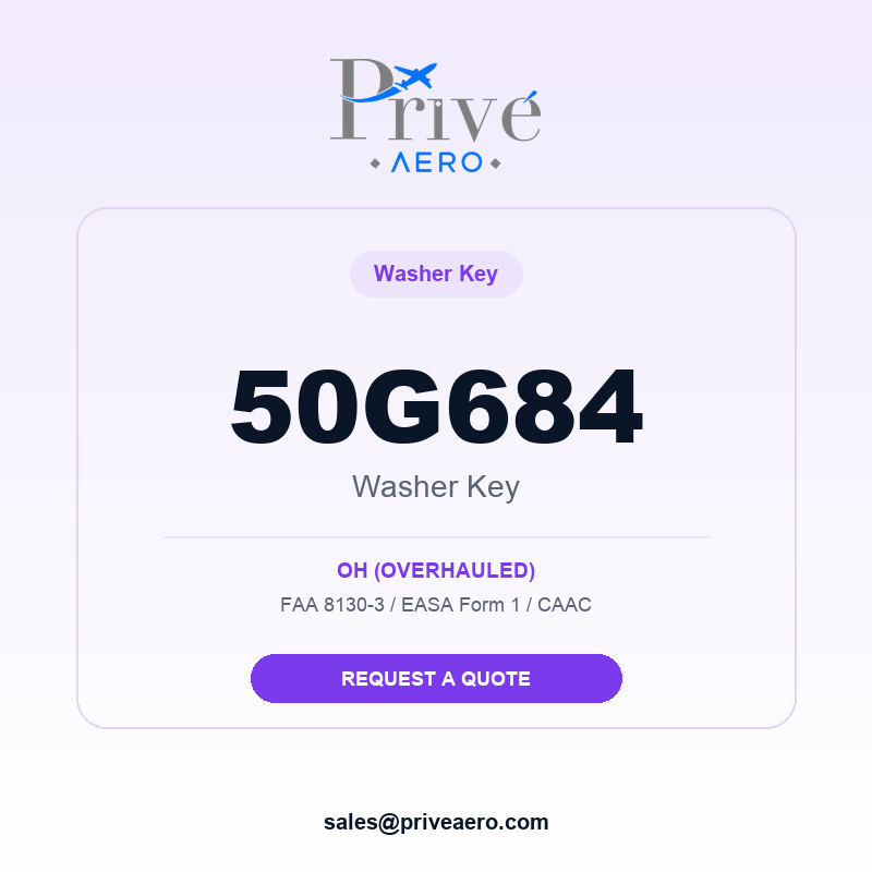 P/N 50G684 WASHER KEY 50G684 WASHER KEY – Privé Aero