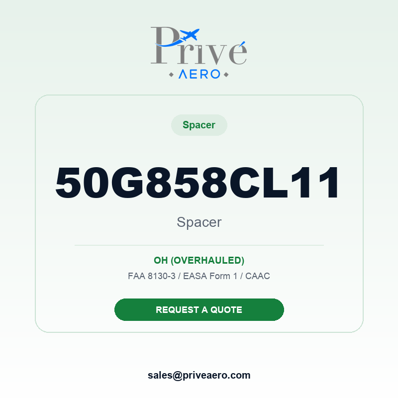 P/N 50G858CL11 SPACER 50G858CL11 SPACER – Privé Aero