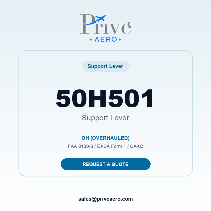 P/N 50H501 SUPPORT LEVER 50H501 SUPPORT LEVER – Privé Aero