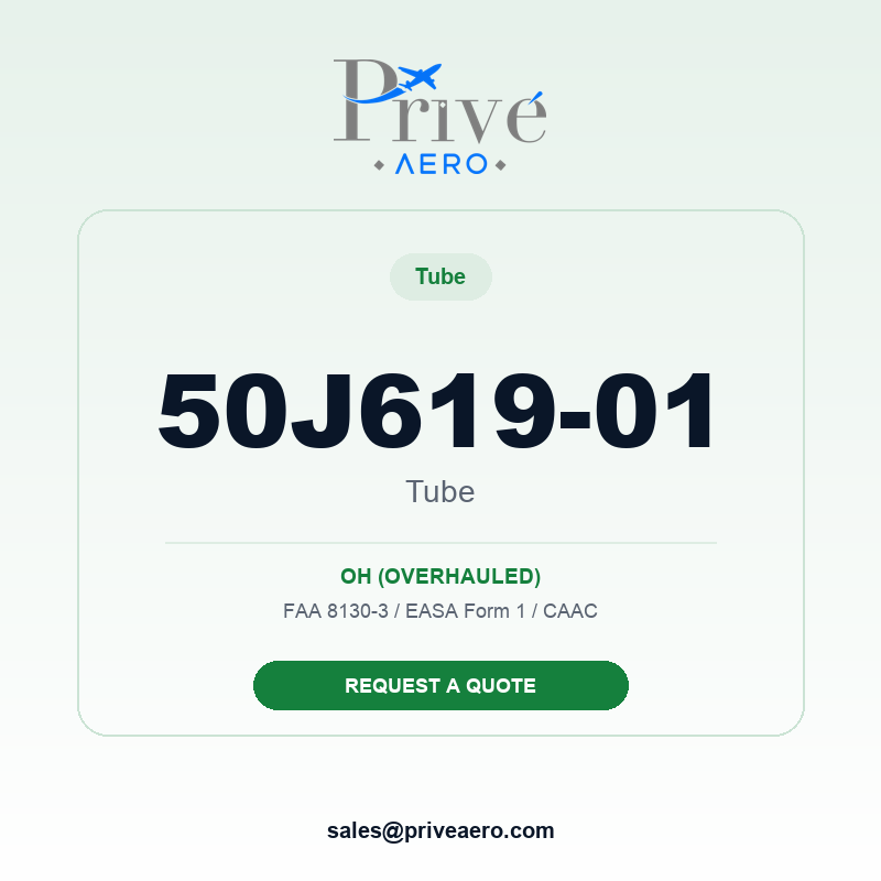 P/N 50J619-01 TUBE 50J619-01 TUBE – Privé Aero
