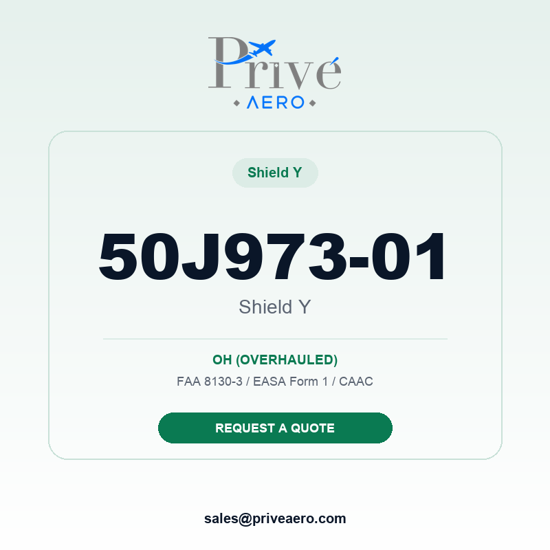 P/N 50J973-01 SHIELD Y 50J973-01 SHIELD Y – Privé Aero