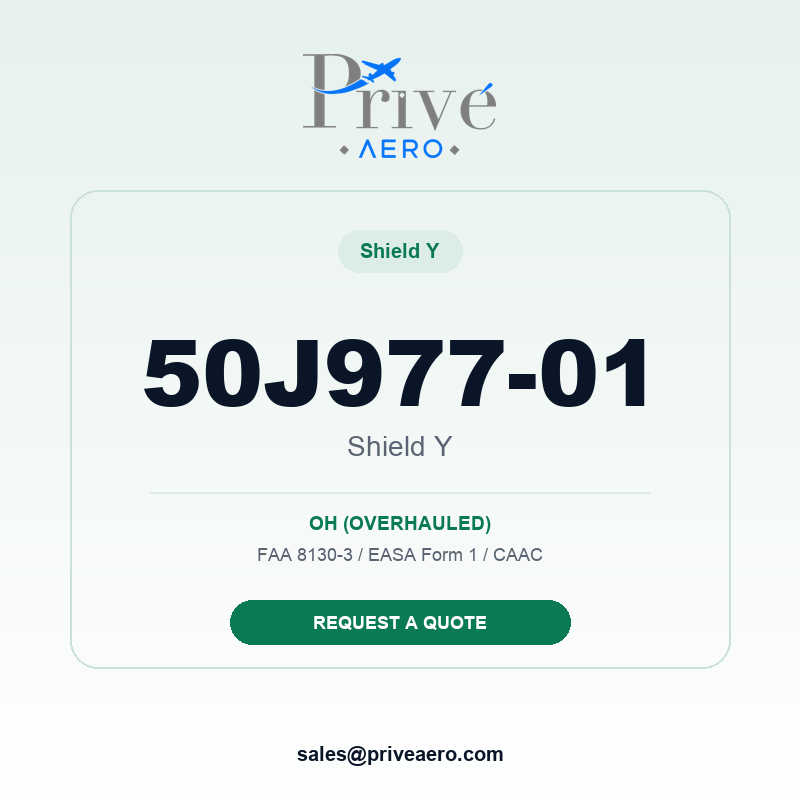 P/N 50J977-01 SHIELD Y 50J977-01 SHIELD Y – Privé Aero