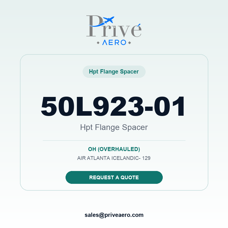 P/N 50L923-01 HPT FLANGE SPACER 50L923-01 HPT FLANGE SPACER – Privé Aero
