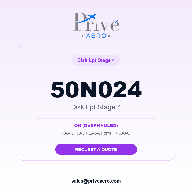 P/N 50N024 DISK LPT STAGE 4 50N024 DISK LPT STAGE 4 – Privé Aero