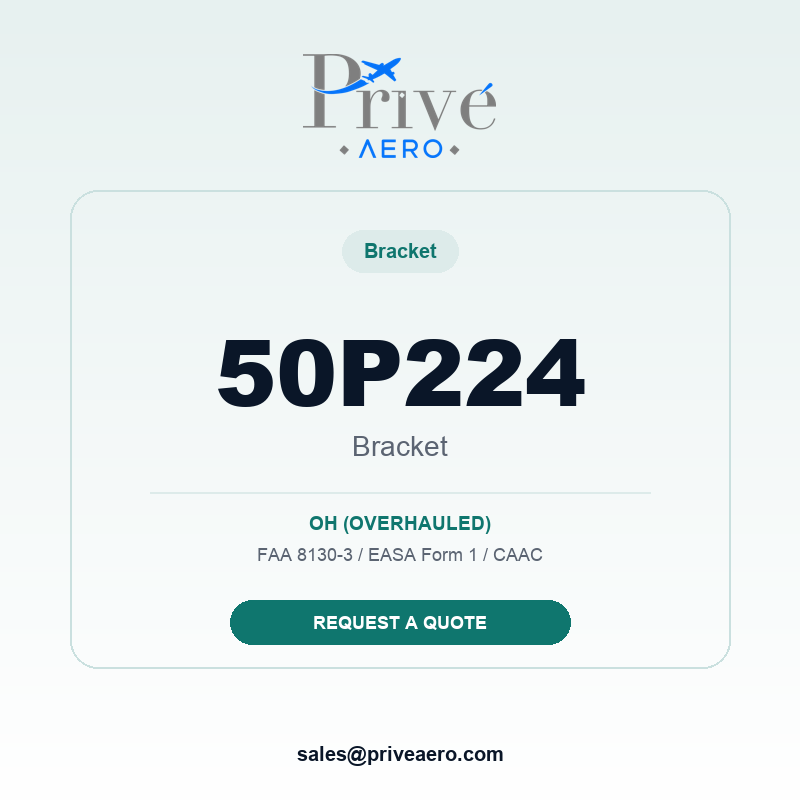 P/N 50P224 BRACKET 50P224 BRACKET – Privé Aero