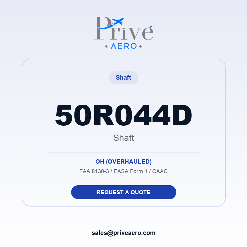 P/N 50R044D SHAFT 50R044D SHAFT – Privé Aero