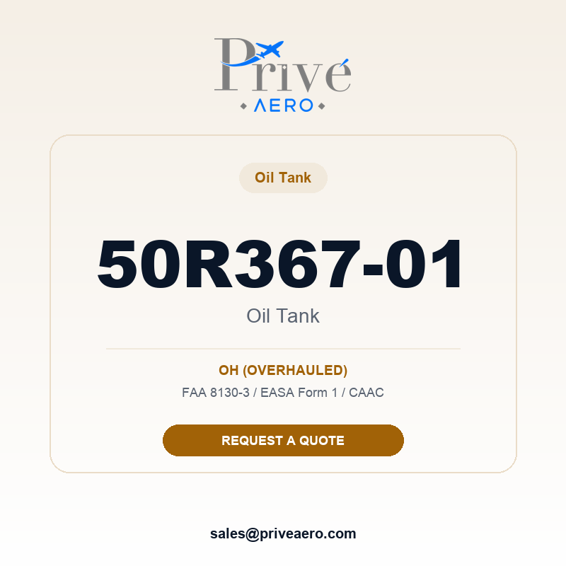 P/N 50R367-01 OIL TANK 50R367-01 OIL TANK – Privé Aero