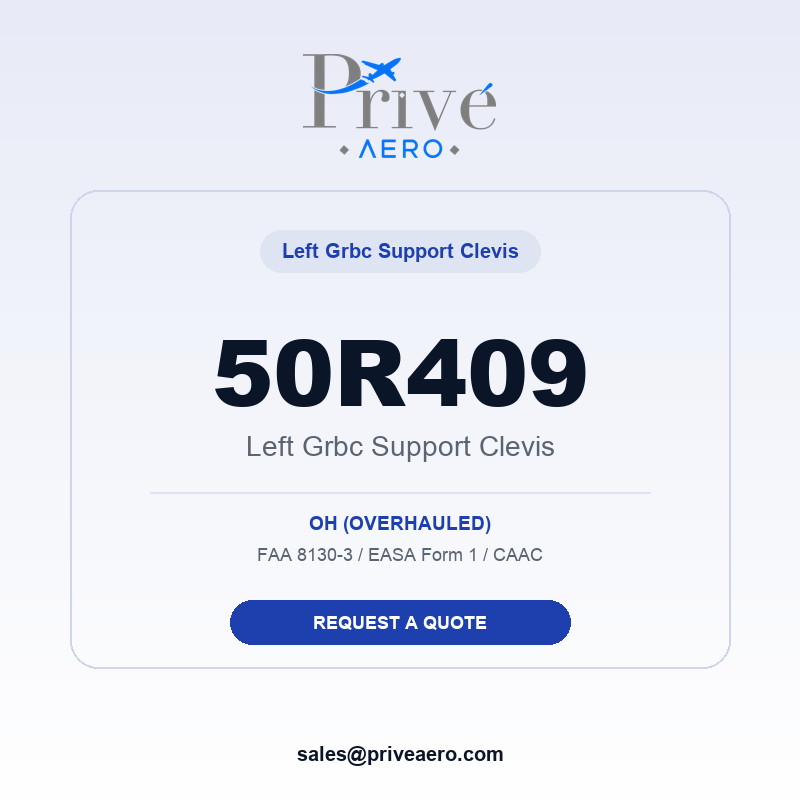 P/N 50R409 LEFT GRBC SUPPORT CLEVIS 50R409 LEFT GRBC SUPPORT CLEVIS – Privé Aero