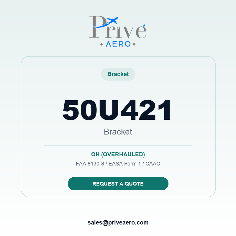 P/N 50U421 BRACKET 50U421 BRACKET – Privé Aero
