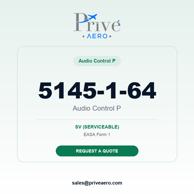 P/N 5145-1-64 Audio Control P 5145-1-64 Audio Control P – Privé Aero