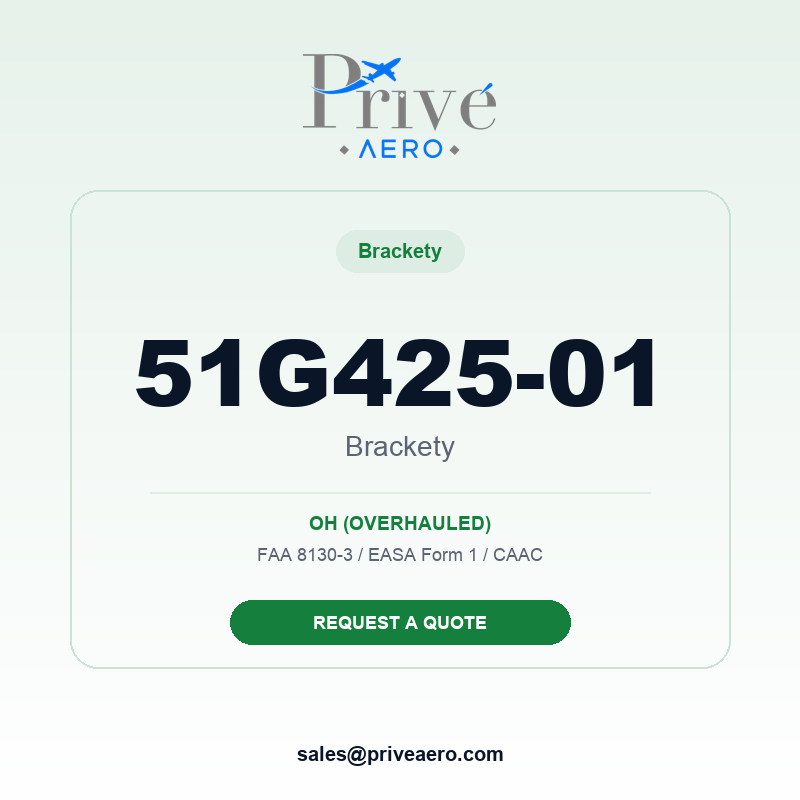 P/N 51G425-01 BRACKETY 51G425-01 BRACKETY – Privé Aero