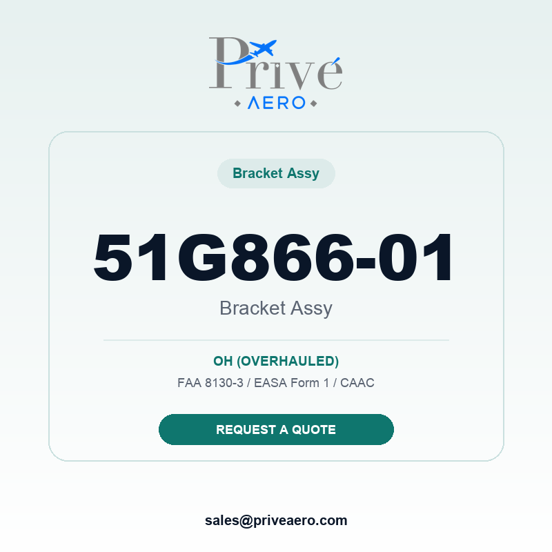 P/N 51G866-01 BRACKET ASSY 51G866-01 BRACKET ASSY – Privé Aero