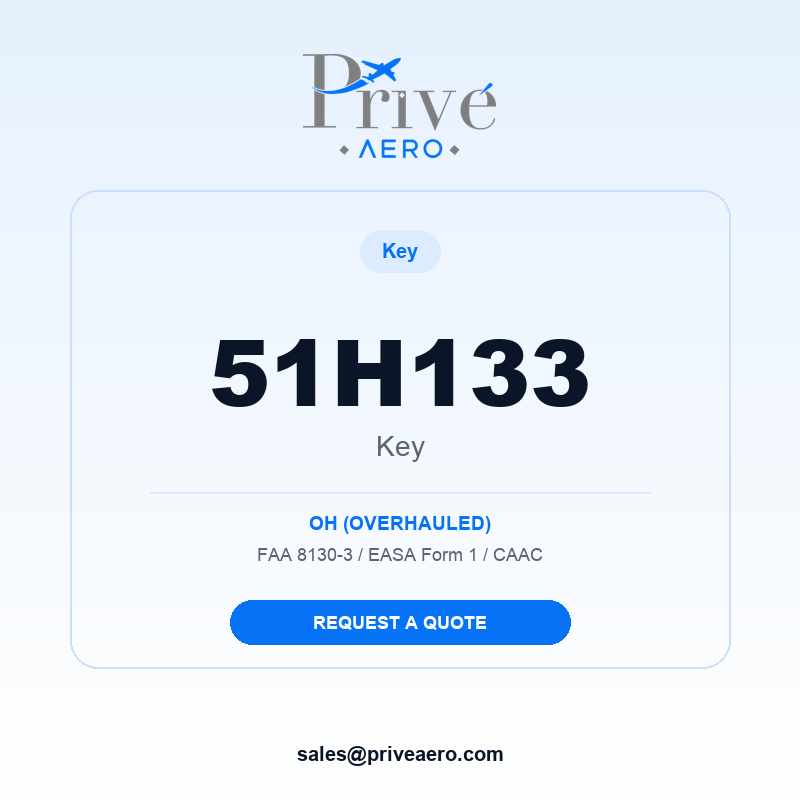 P/N 51H133 KEY 51H133 KEY – Privé Aero