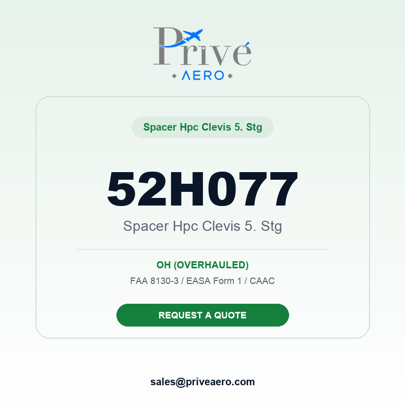 P/N 52H077 SPACER HPC CLEVIS 5. STG 52H077 SPACER HPC CLEVIS 5. STG – Privé Aero
