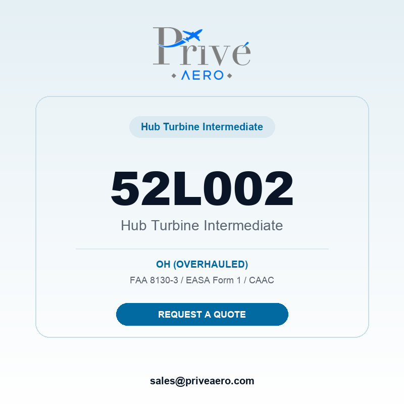 P/N 52L002 HUB TURBINE INTERMEDIATE 52L002 HUB TURBINE INTERMEDIATE – Privé Aero