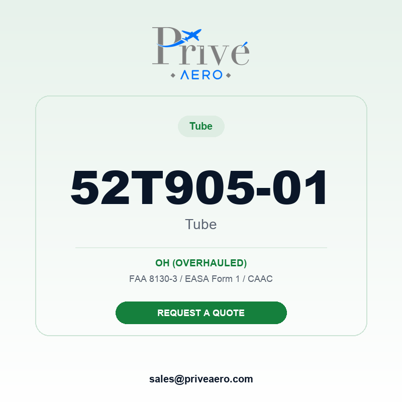 P/N 52T905-01 TUBE 52T905-01 TUBE – Privé Aero