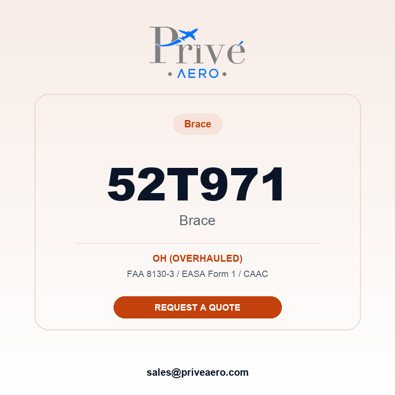 P/N 52T971 BRACE 52T971 BRACE – Privé Aero