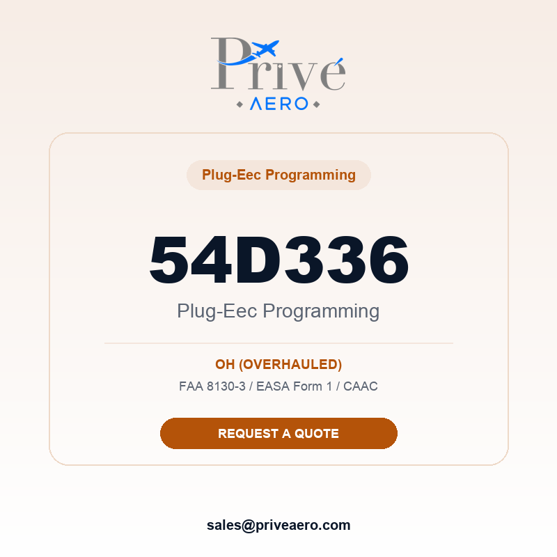 P/N 54D336 PLUG-EEC PROGRAMMING 54D336 PLUG-EEC PROGRAMMING – Privé Aero