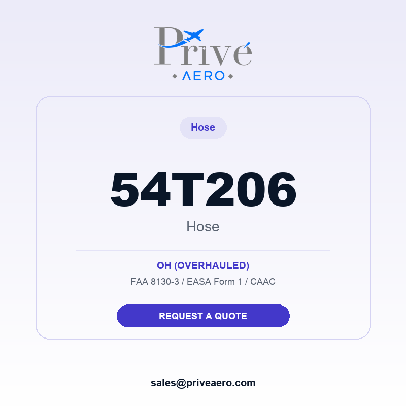 P/N 54T206 HOSE 54T206 HOSE – Privé Aero