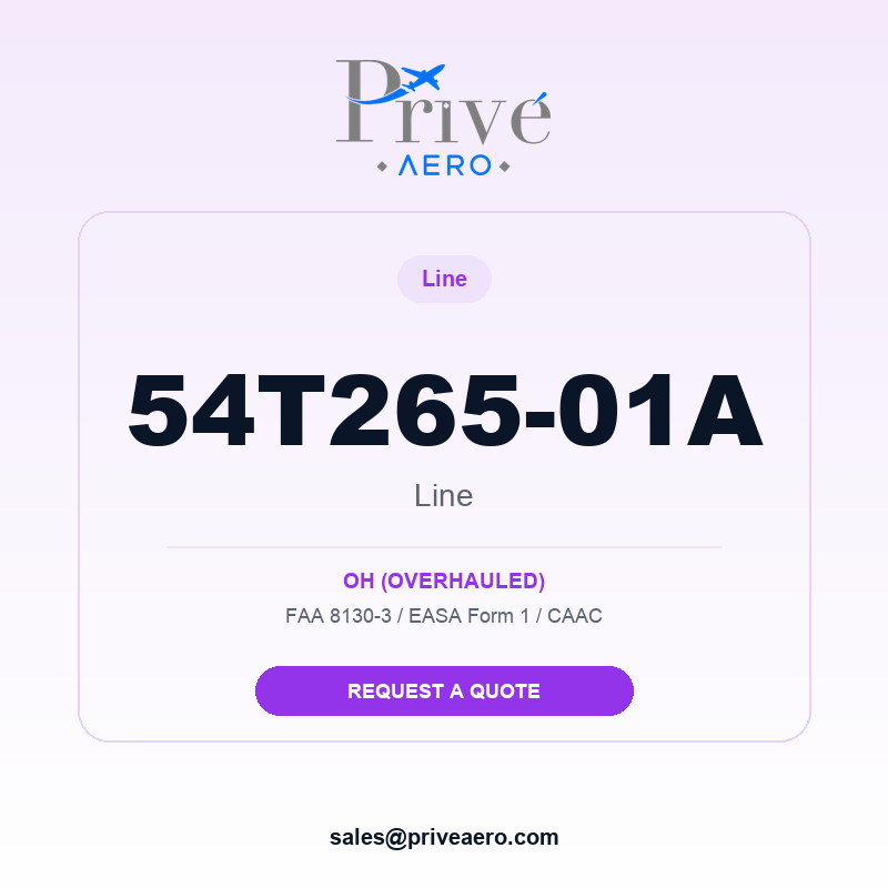 P/N 54T265-01A LINE 54T265-01A LINE – Privé Aero