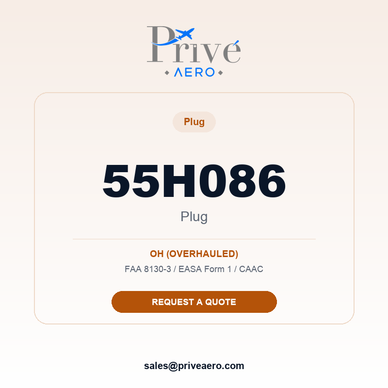 P/N 55H086 PLUG 55H086 PLUG – Privé Aero