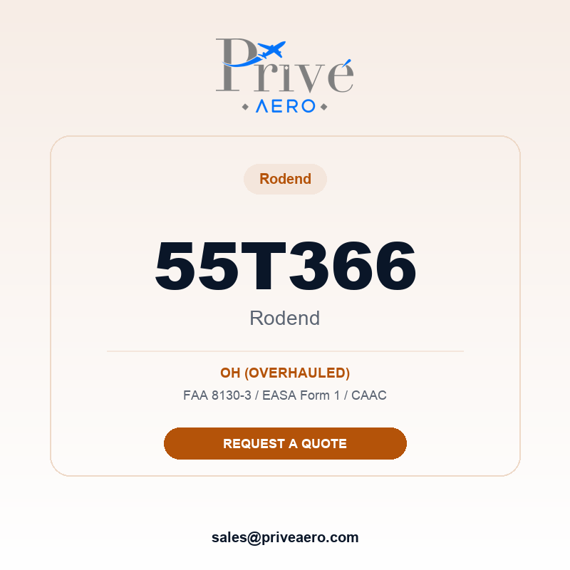 P/N 55T366 RODEND 55T366 RODEND – Privé Aero