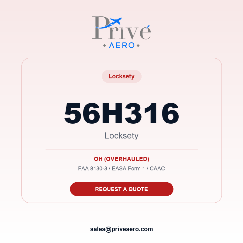 P/N 56H316 LOCKSETY 56H316 LOCKSETY – Privé Aero
