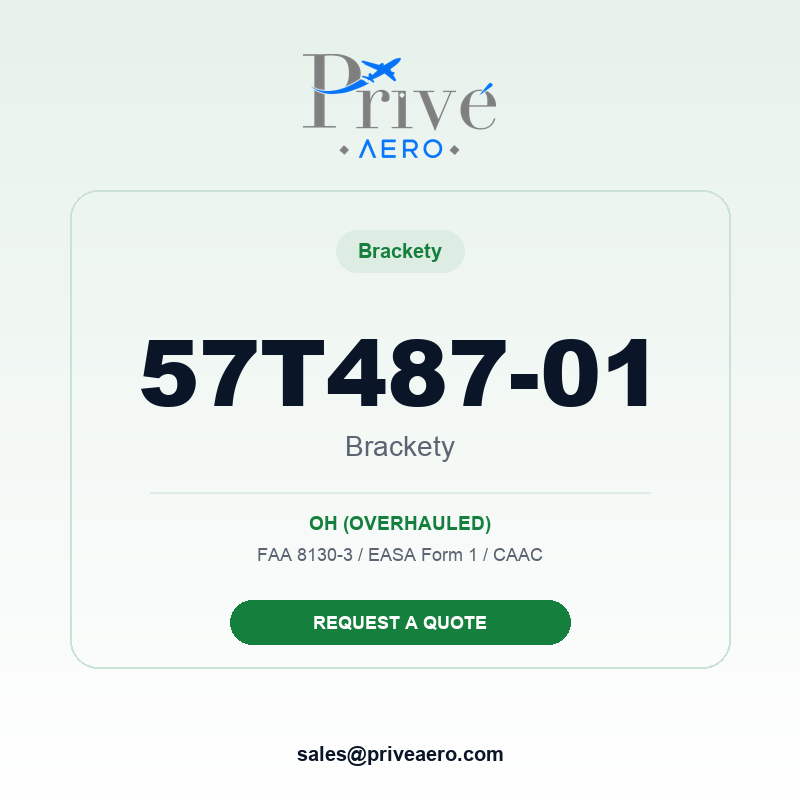 P/N 57T487-01 BRACKETY 57T487-01 BRACKETY – Privé Aero