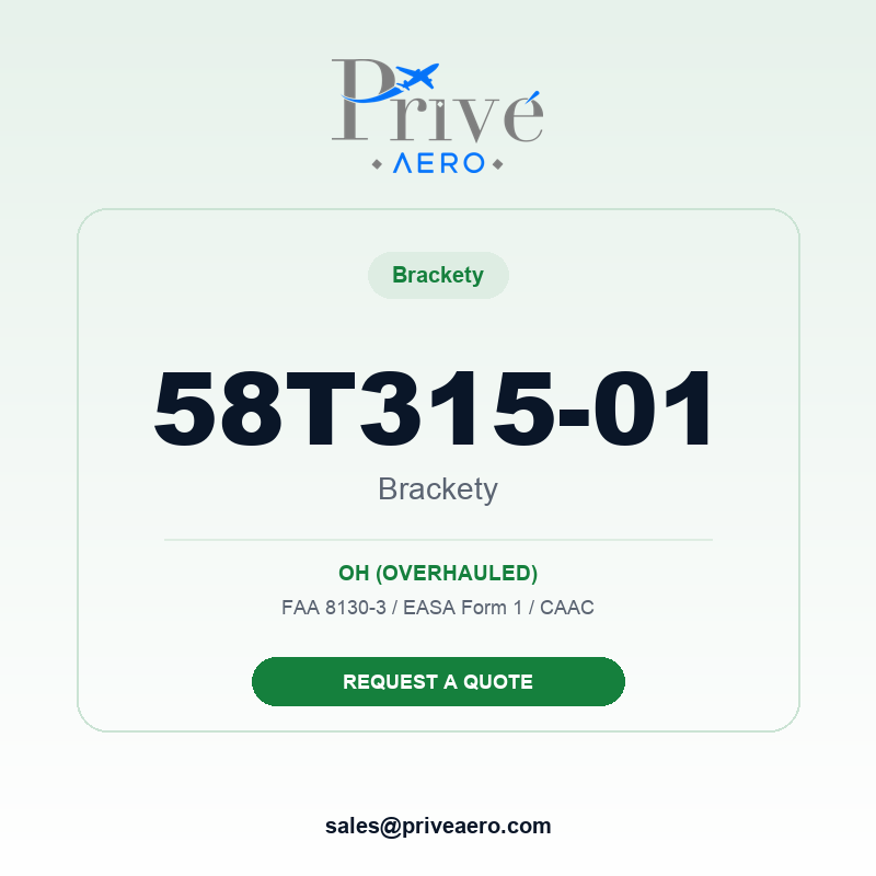 P/N 58T315-01 BRACKETY 58T315-01 BRACKETY – Privé Aero