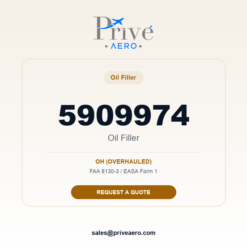 P/N 5909974 Oil Filler 5909974 Oil Filler – Privé Aero