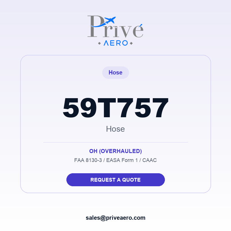 P/N 59T757 HOSE 59T757 HOSE – Privé Aero