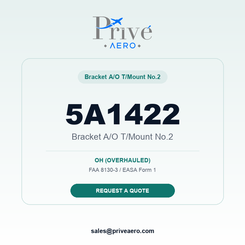 P/N 5A1422 Bracket A/O T/Mount No.2 5A1422 Bracket A/O T/Mount No.2 – Privé Aero