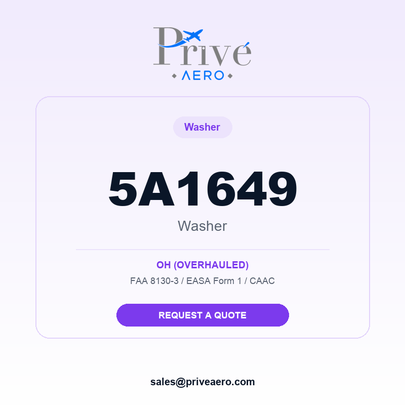 P/N 5A1649 WASHER 5A1649 WASHER – Privé Aero