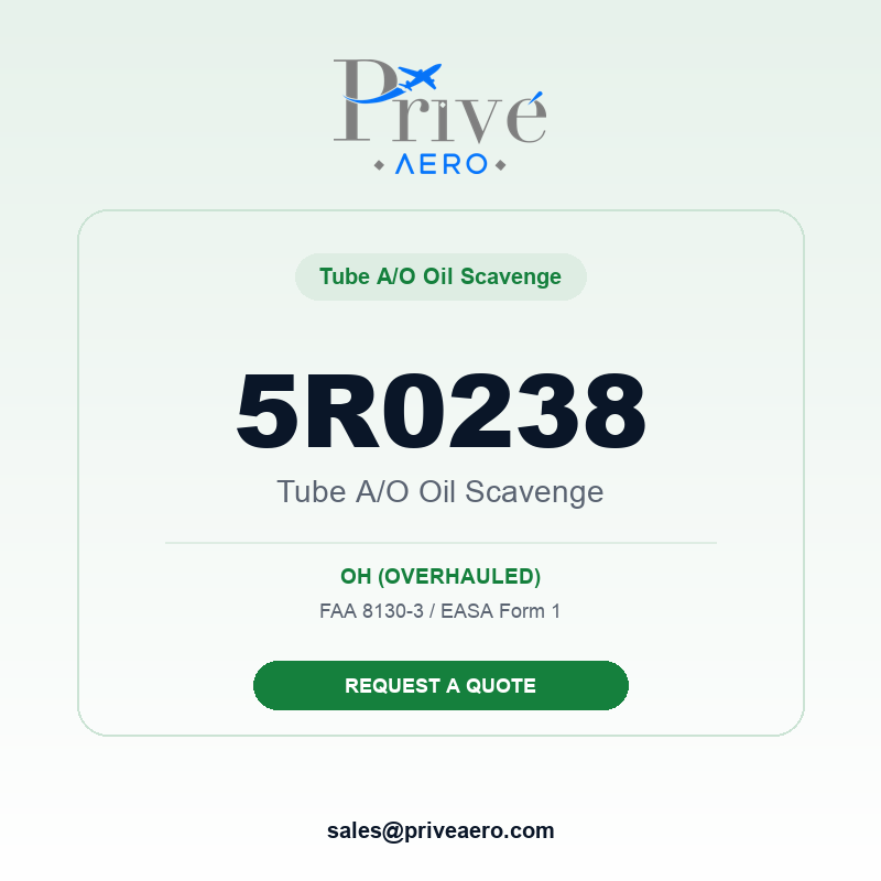 P/N 5R0238 Tube A/O Oil Scavenge 5R0238 Tube A/O Oil Scavenge – Privé Aero