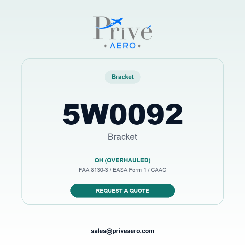 P/N 5W0092 BRACKET 5W0092 BRACKET – Privé Aero