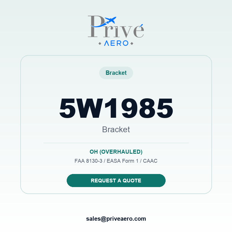 P/N 5W1985 BRACKET 5W1985 BRACKET – Privé Aero