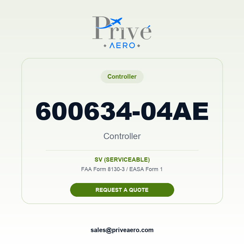 P/N 600634-04AE Controller 600634-04AE Controller – Privé Aero