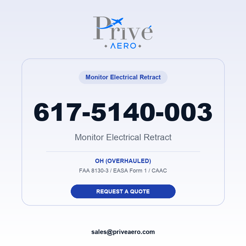 P/N 617-5140-003 MONITOR ELECTRICAL RETRACT 617-5140-003 MONITOR ELECTRICAL RETRACT – Privé Aero