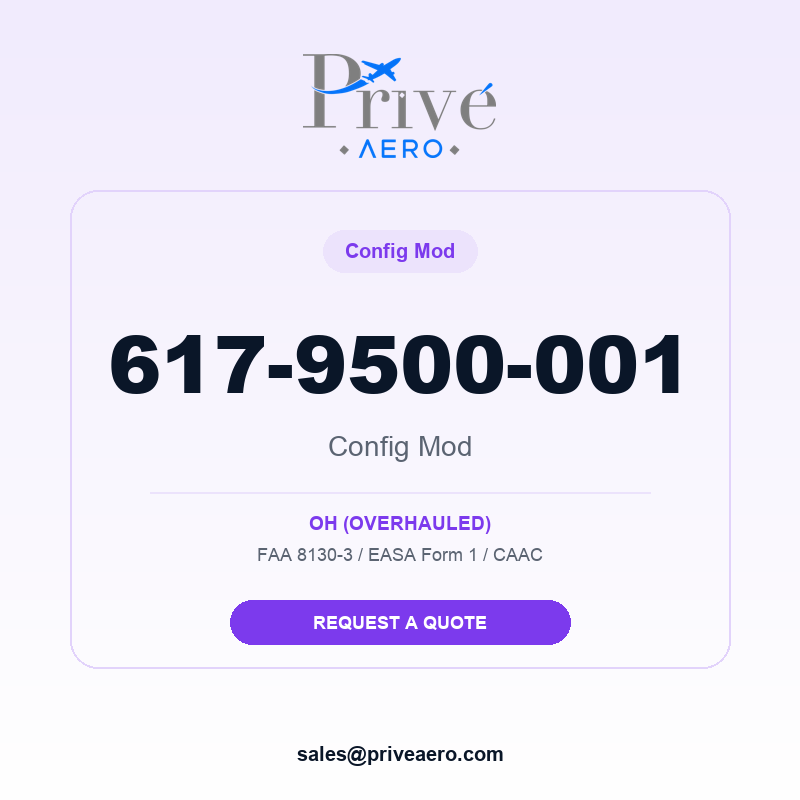 P/N 617-9500-001 CONFIG MOD 617-9500-001 CONFIG MOD – Privé Aero