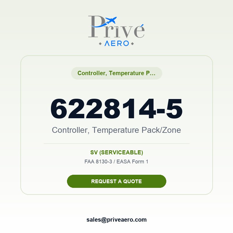 P/N 622814-5 Controller, Temperature Pack/zone 622814-5 Controller, Temperature Pack/zone – Privé Aero