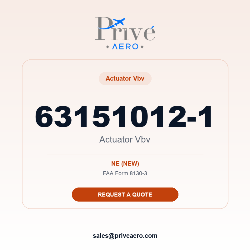 P/N 63151012-1 Actuator Vbv 63151012-1 Actuator Vbv – Privé Aero