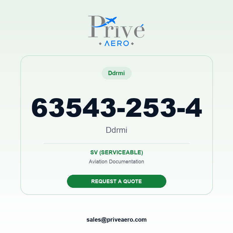 P/N 63543-253-4 Ddrmi 63543-253-4 Ddrmi – Privé Aero