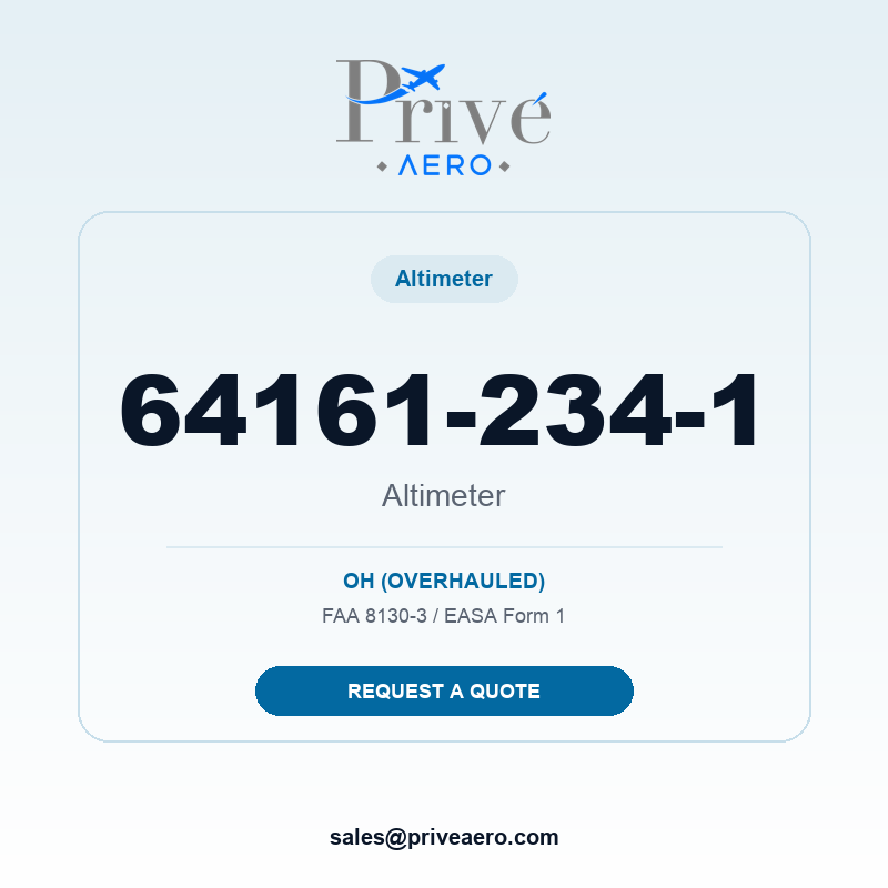 P/N 64161-234-1 Altimeter 64161-234-1 Altimeter – Privé Aero