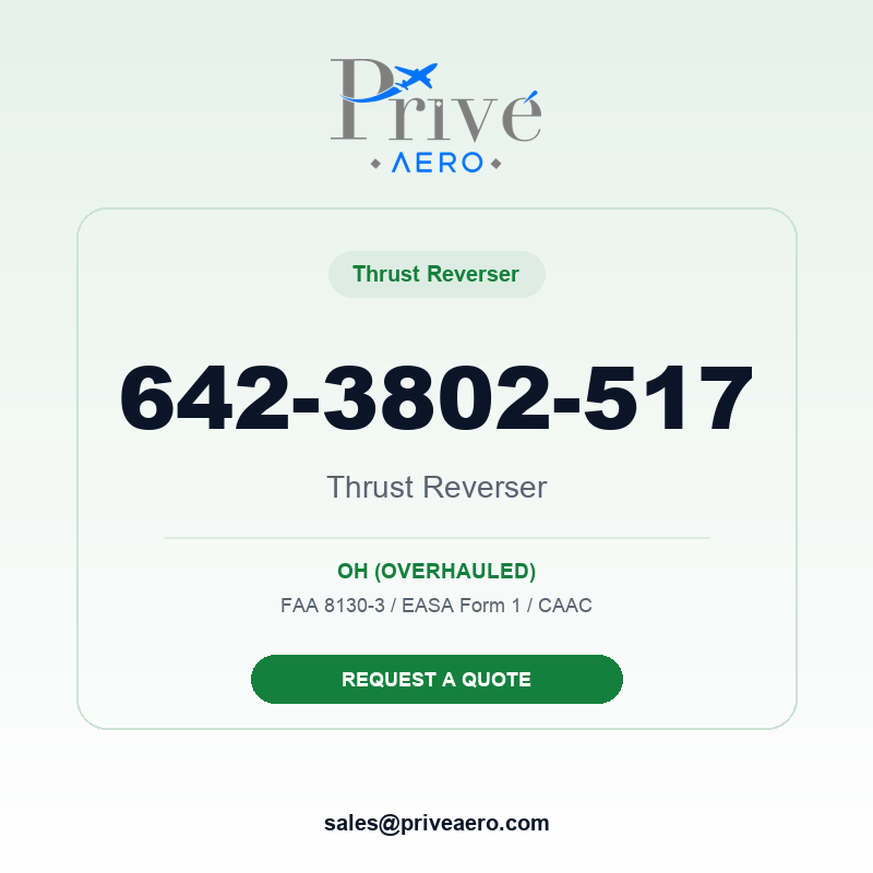 P/N 642-3802-517 Thrust Reverser 642-3802-517 Thrust Reverser – Privé Aero