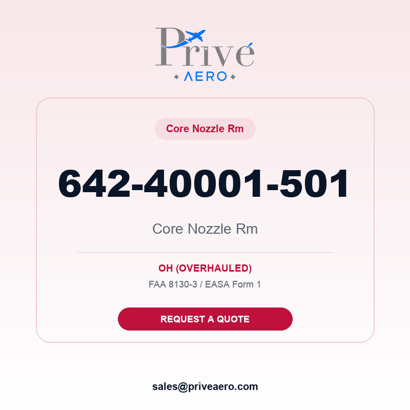 P/N 642-40001-501 Core Nozzle Rm 642-40001-501 Core Nozzle Rm – Privé Aero