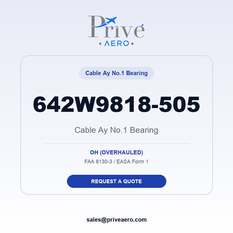 P/N 642W9818-505 Cable Ay No.1 Bearing 642W9818-505 Cable Ay No.1 Bearing – Privé Aero