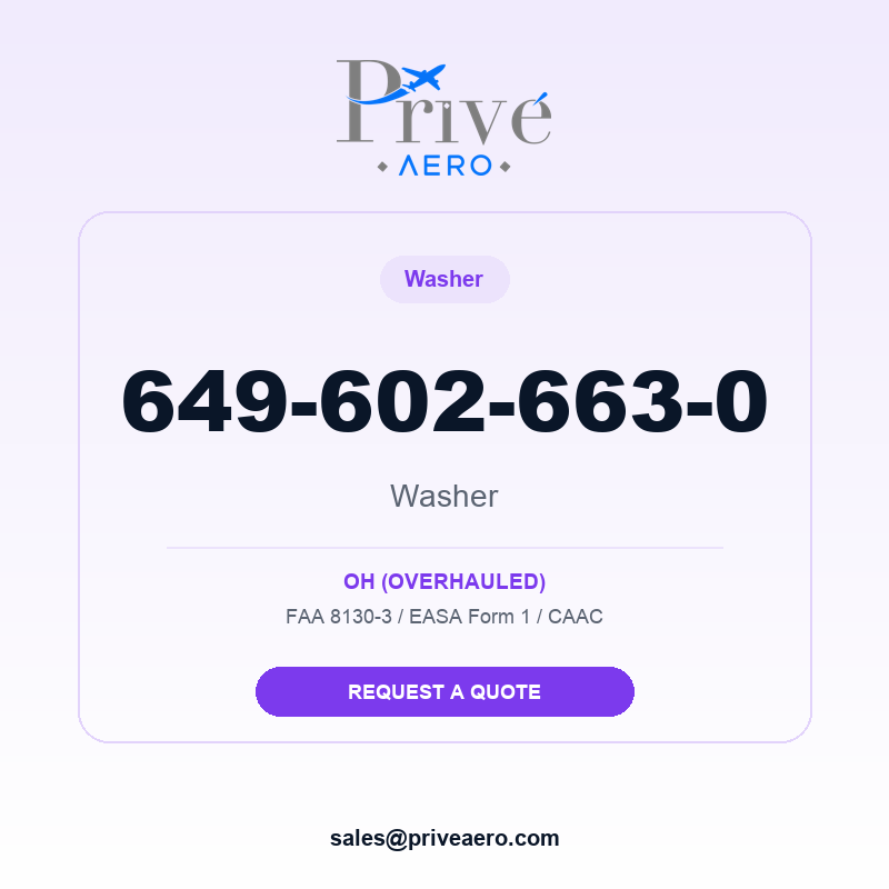 P/N 649-602-663-0 Washer 649-602-663-0 Washer – Privé Aero
