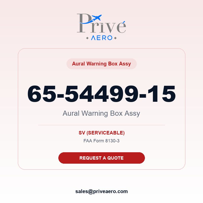 P/N 65-54499-15 Aural Warning Box Assy 65-54499-15 Aural Warning Box Assy – Privé Aero